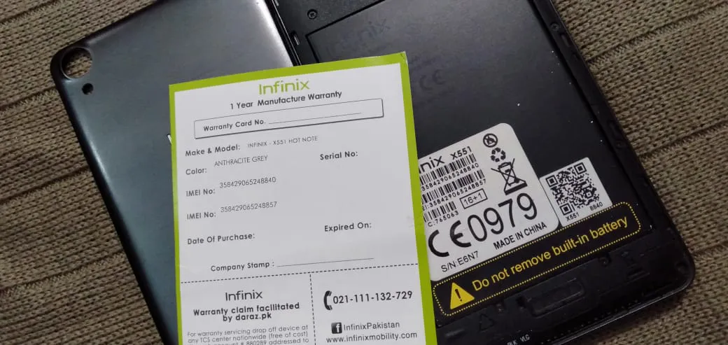 Infinix Hot Note Grey 1.4 GHZ Octa-Core 4000 mAh Battery 1 GB Ram - photo 2