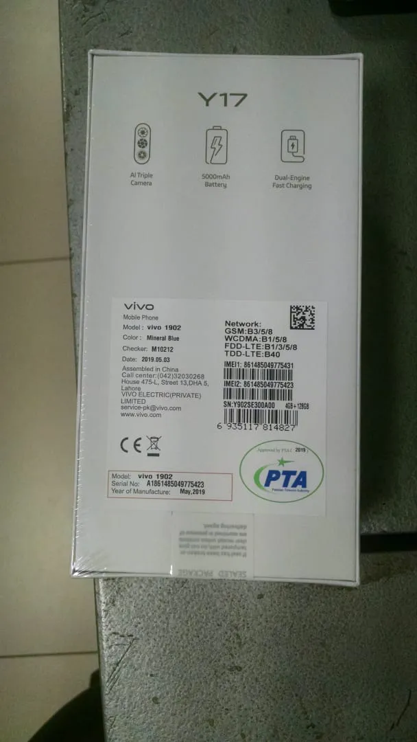 Vivo Y17 Seal Pack 5000mAh Triple Camera - photo 2