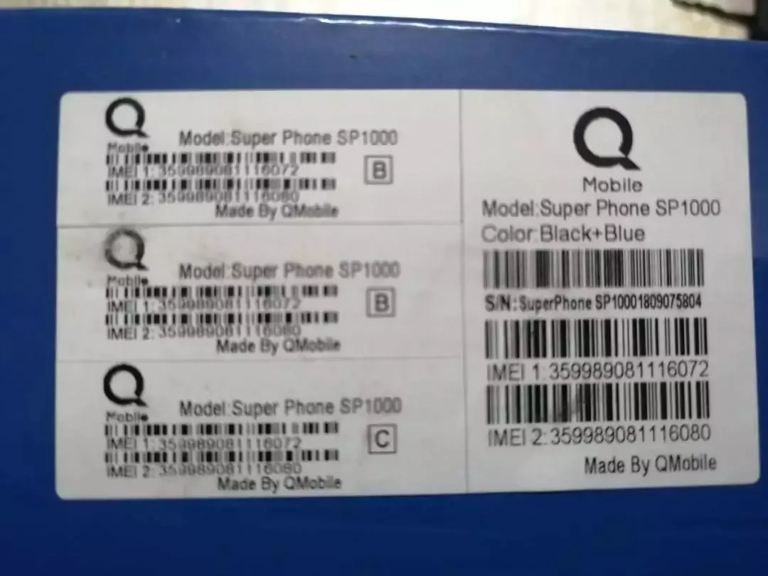 QMobile SP1000-PTA Approved 2 Sims 4000 MAH Battery - photo 1