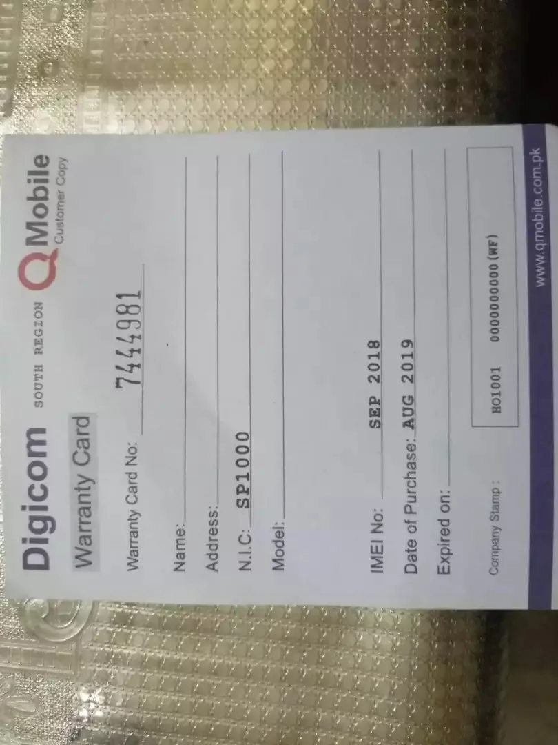 QMobile SP1000-PTA Approved 2 Sims 4000 MAH Battery - photo 2