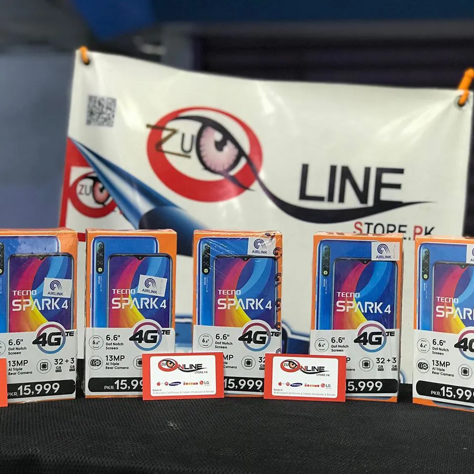 TECNO SPARK 4 BOX PACK AIRLINK OFFICIAL 1 YEAR WARRANTY 03452914221 - photo 1