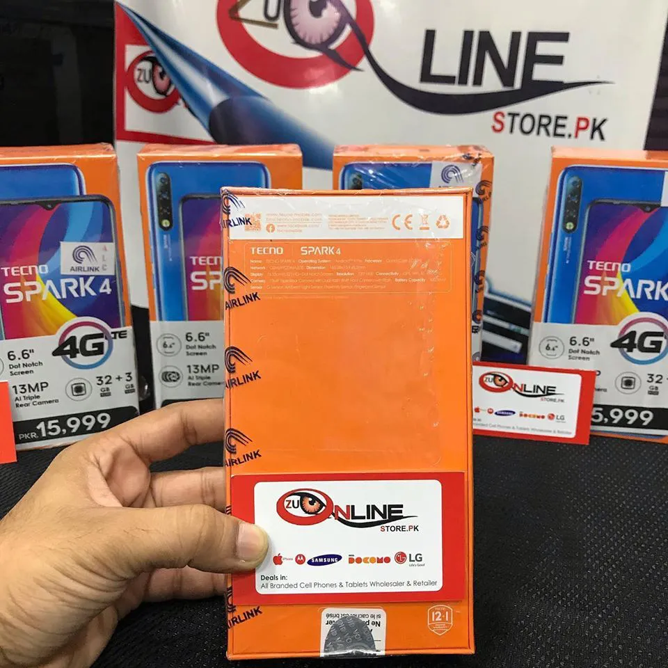 TECNO SPARK 4 BOX PACK AIRLINK OFFICIAL 1 YEAR WARRANTY 03452914221 - photo 3