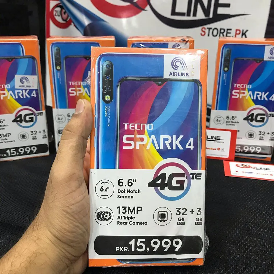 TECNO SPARK 4 BOX PACK AIRLINK OFFICIAL 1 YEAR WARRANTY 03452914221 - photo 2
