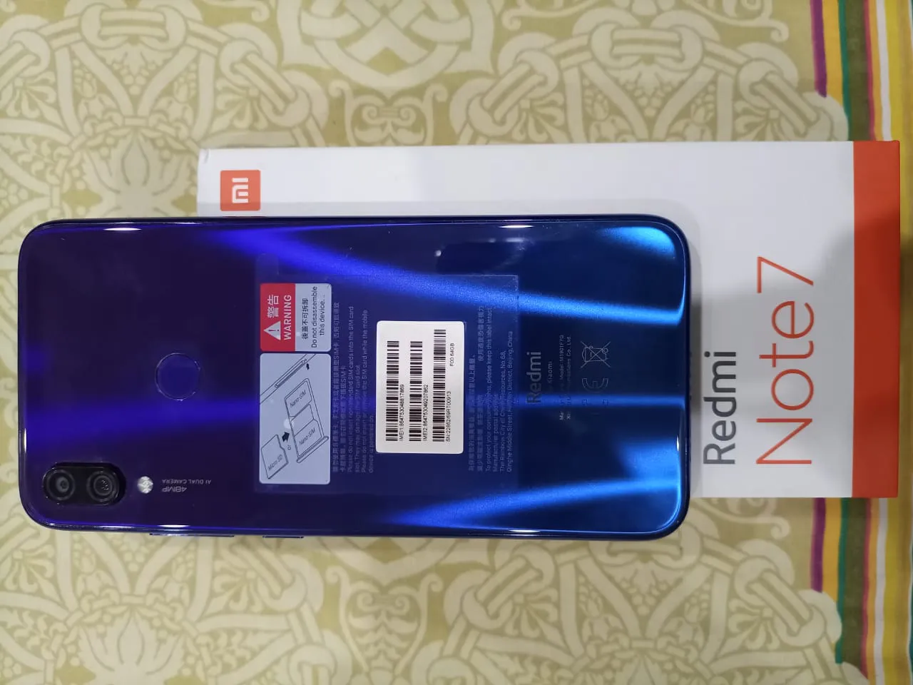Mi Xiaomi redmi note 7 4/64gb global version neptune blue 10by10 - photo 2