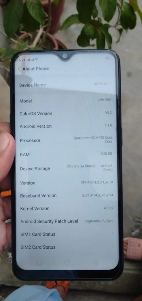 Oppo A7 3gb ram 64gb Rom - photo 1