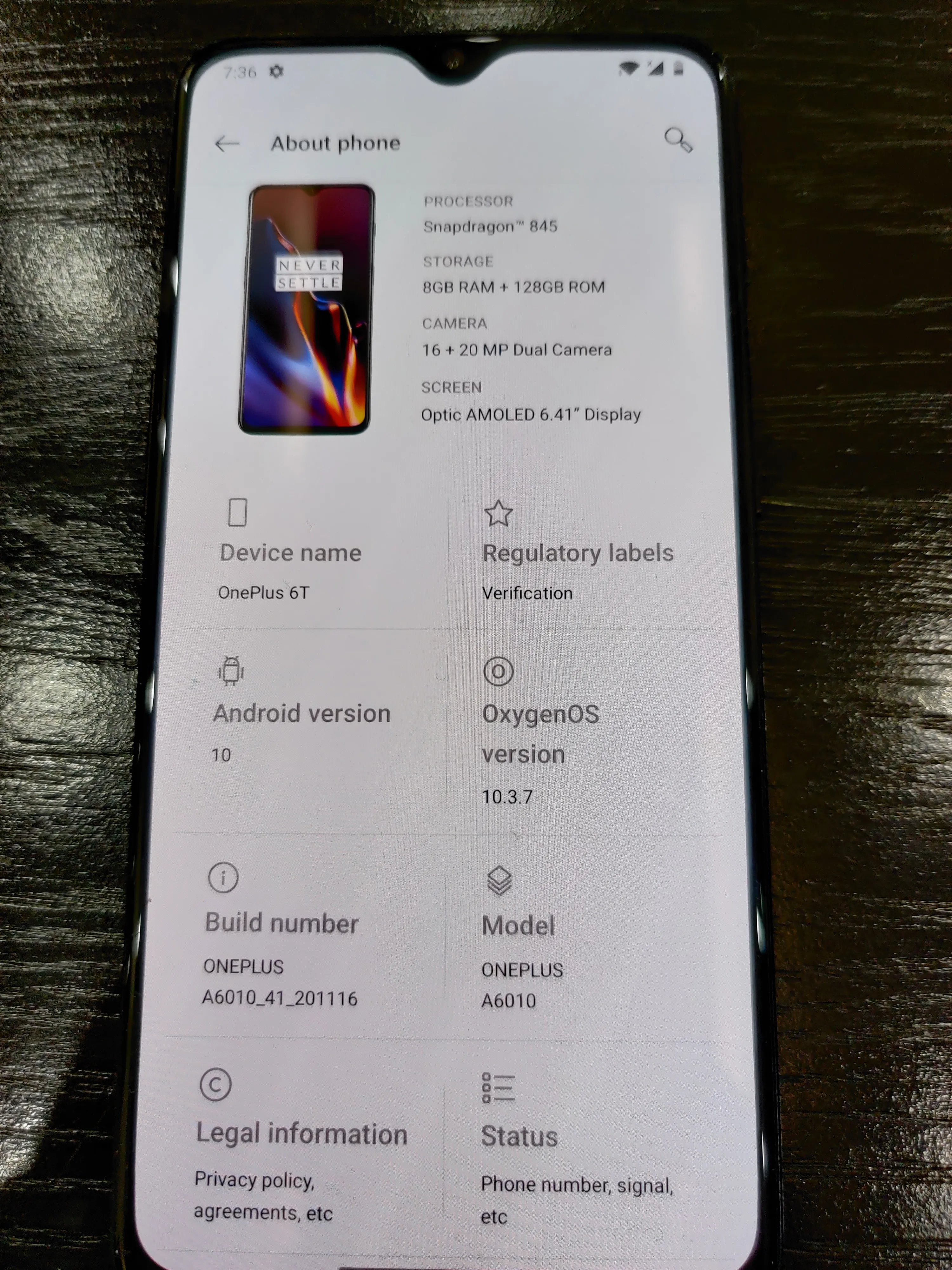 Oneplus 6T One Plus 6 T - photo 2
