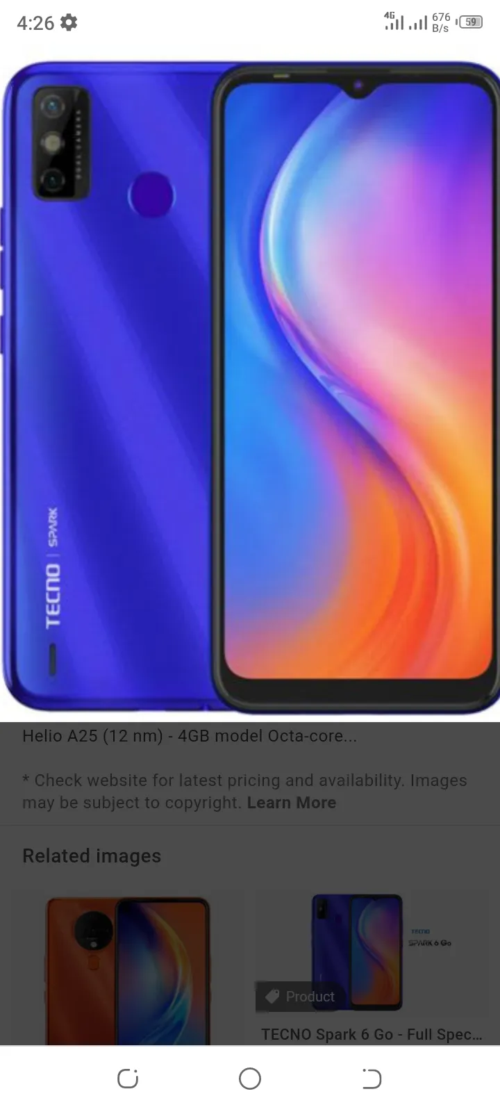 Tecno spark 6 go 2/32gb 5000 mah battery - photo 1