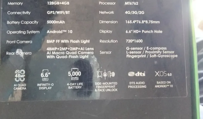 infinix note 7 lite 4/128 blue couler 48 mp back camra - photo 1