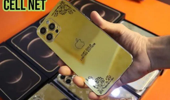 Iphone 12 pro max gold plated clone