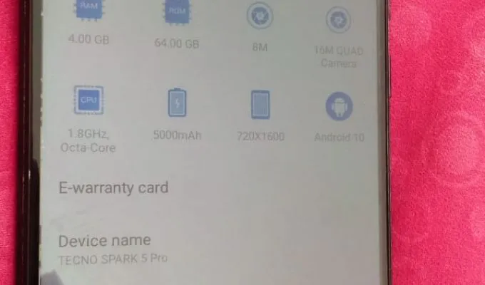 Tecno sapark 5 pro - photo 3
