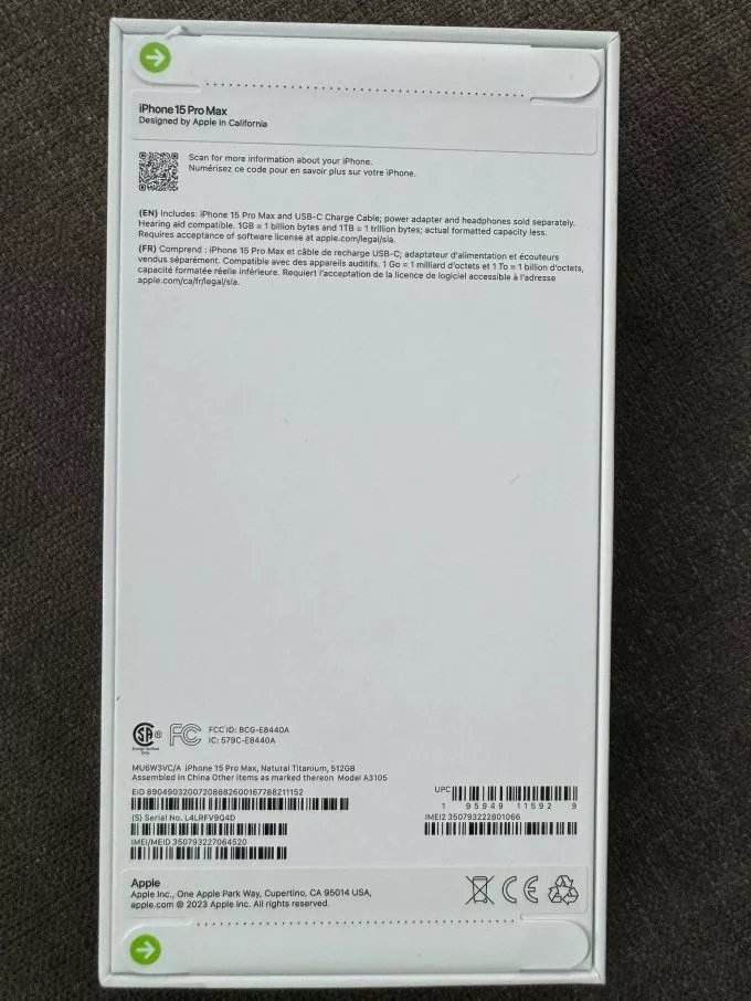 Apple iPhone 15 pro max Non PTA Box packed - photo 1