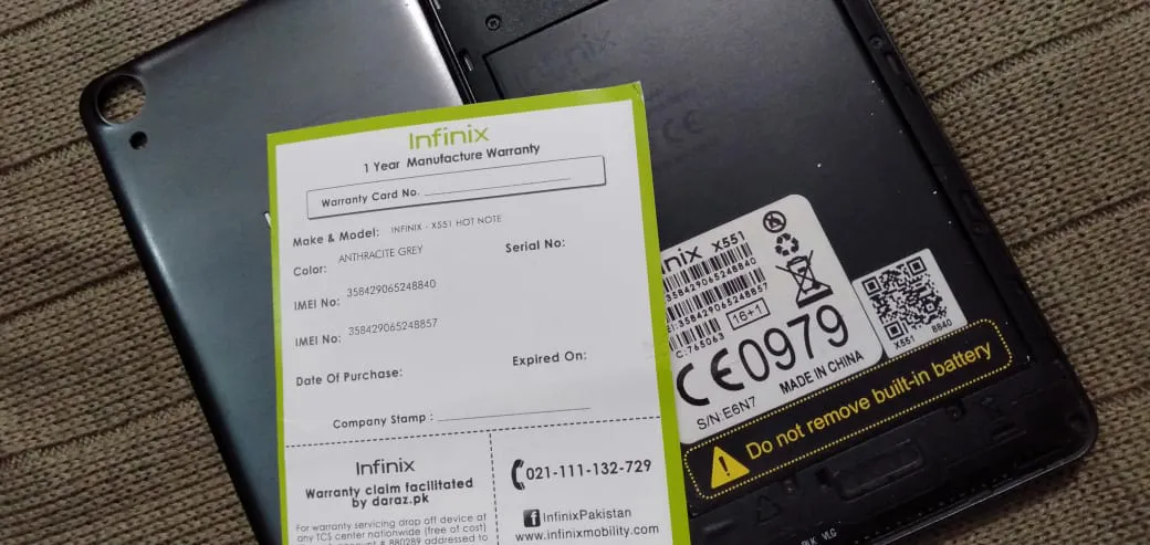 Infinix Hot Note Grey 1.4 GHZ Octa-Core 4000 mAh Battery 1 GB Ram - photo 3