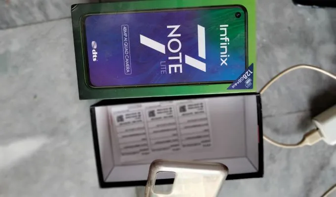 infinix note 7 lite 4/128 blue couler 48 mp back camra - photo 1