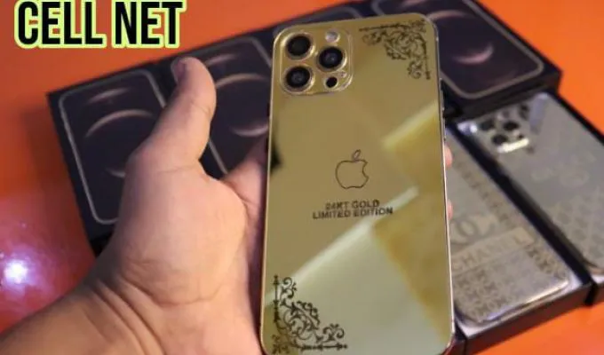 Iphone 12 pro max gold plated clone - photo 3
