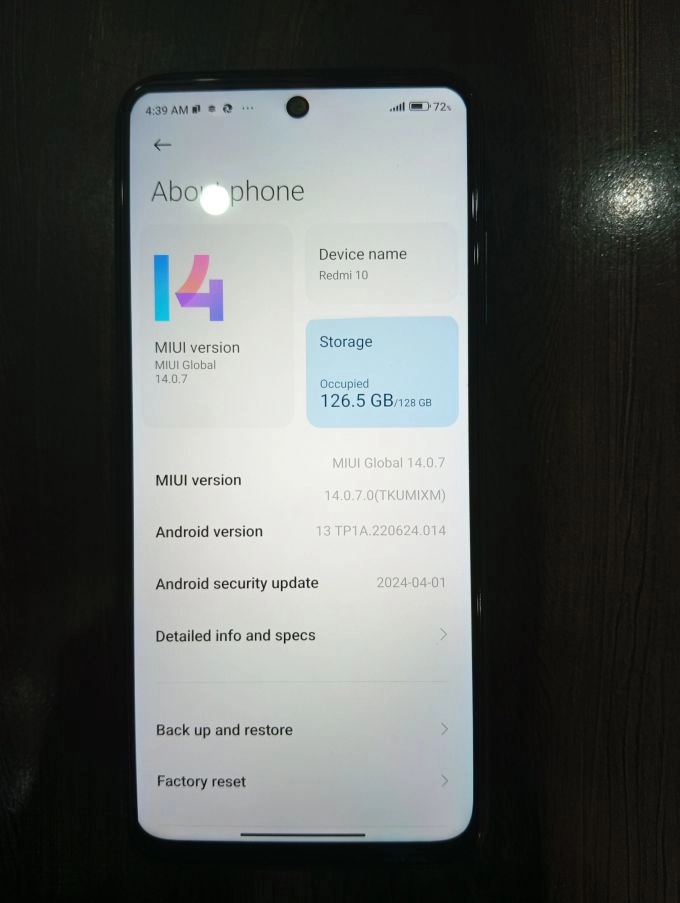 Redmi 10 6GB/128GB – Full Clean – Box & Original Charger – Urgent Sale - photo 1