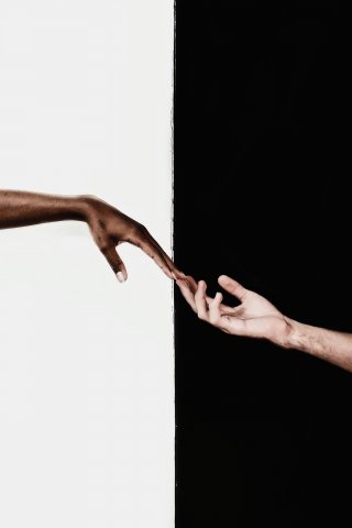 Blank and White Hands mobile wallpaper