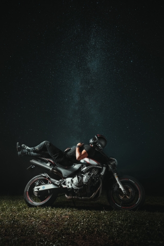 Black Biker mobile wallpaper