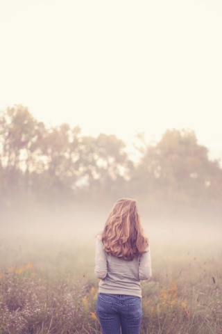 Girl in landscape