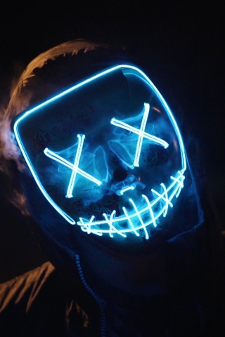 Blue LED  Mask Download  Mobile  wallpaper 