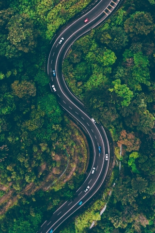 Aerial View Road mobile wallpaper