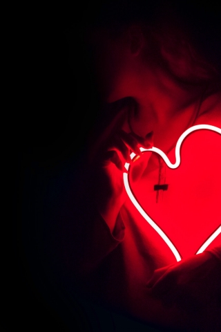 Red Neon Heart