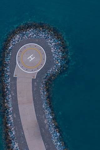 Aerial View of Helipad  free mobile background