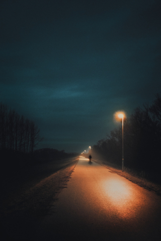 Alone walking Person - Aesthetic mobile wallpaper