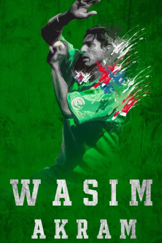 Legend Cricket Wasim Akram mobile wallpaper