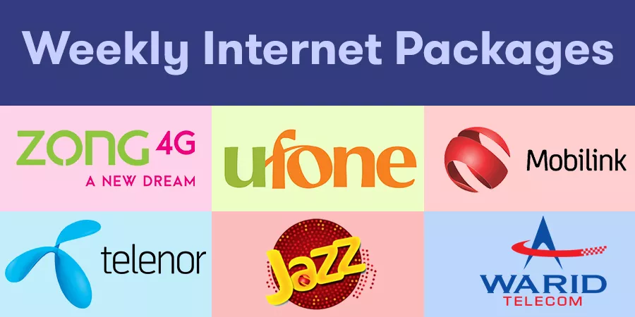 Best 3G & 4G Weekly Internet Packages of all networks in Pakistan (2019)