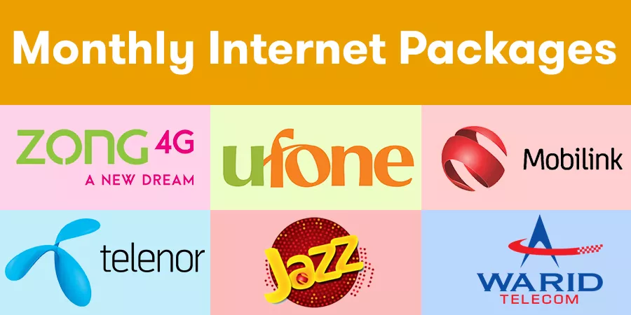 Best 3G & 4G Monthly Internet Packages of all networks in Pakistan (2019)