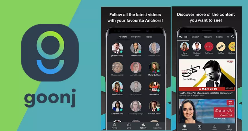 Goonj: Digital Media App with Live TV, News & PTV Sports