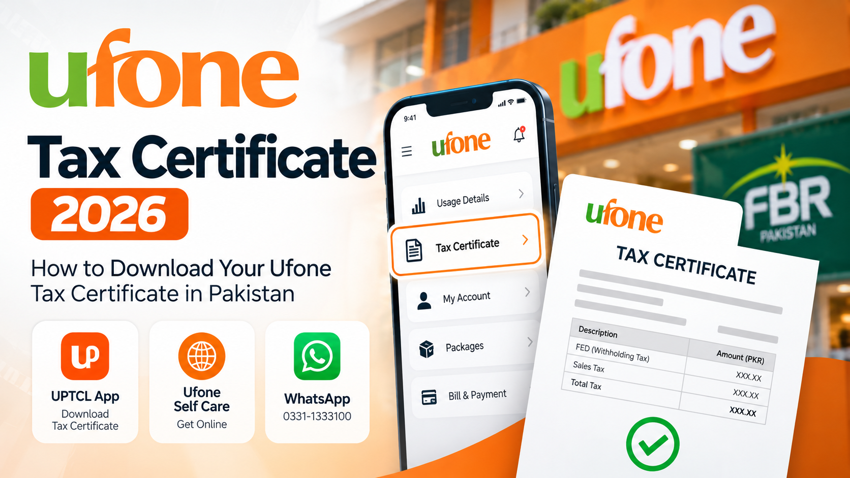 How to Download Ufone Tax Certificate 2026 in Pakistan